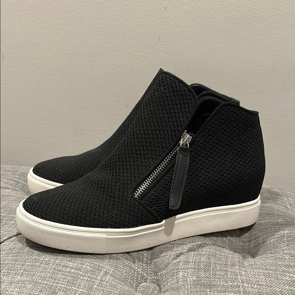Steve Madden Black and White High-Top Sneakers- worn once
